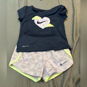 Nike graphic tshirt and shorts set